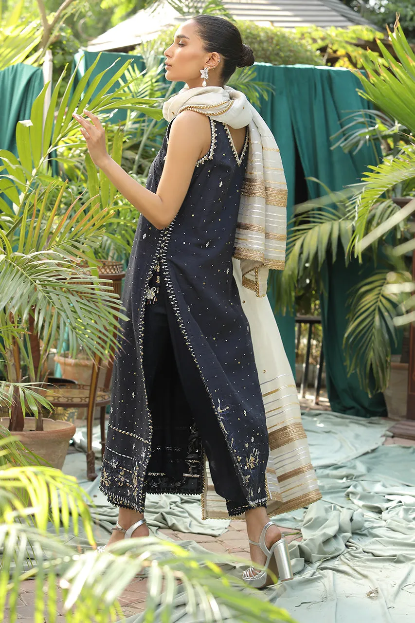 Royal Pakistani Embroidered Blue Kurta Salwar Wedding Dress