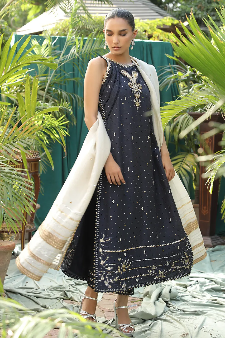 Royal Pakistani Embroidered Blue Kurta Salwar Wedding Dress