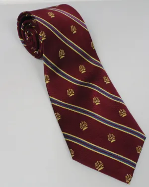 Scales of Justice Burgundy Tie - Item #0372