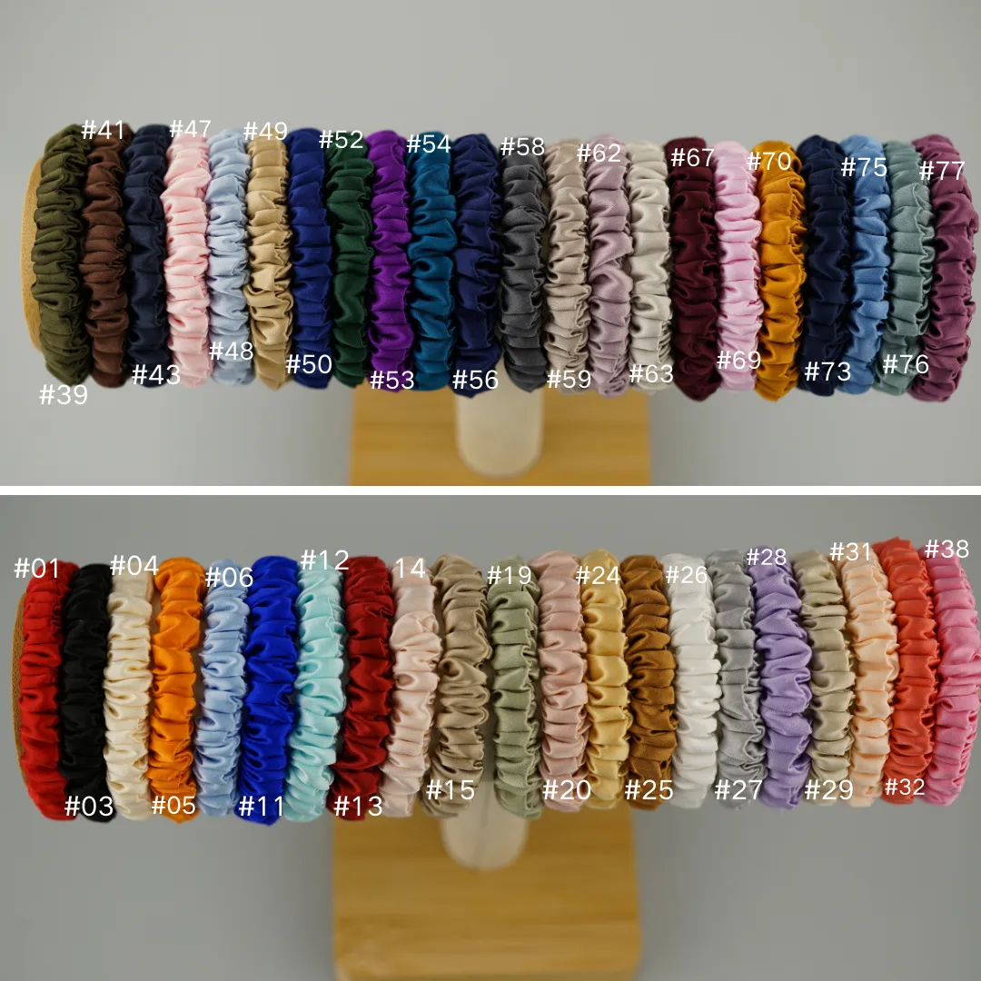 Scarlet silk scrunchies mini