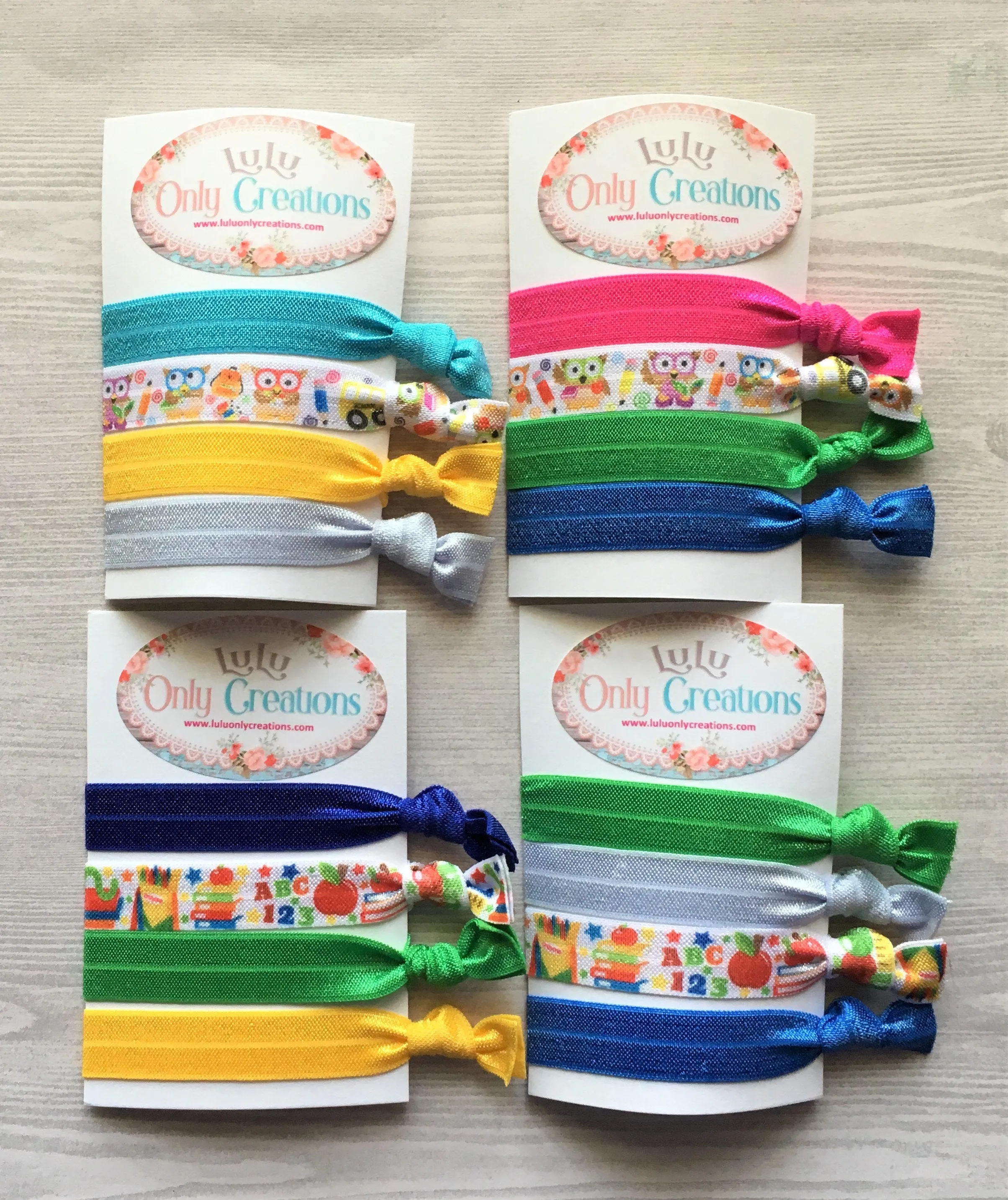 School Themed Hair Ties