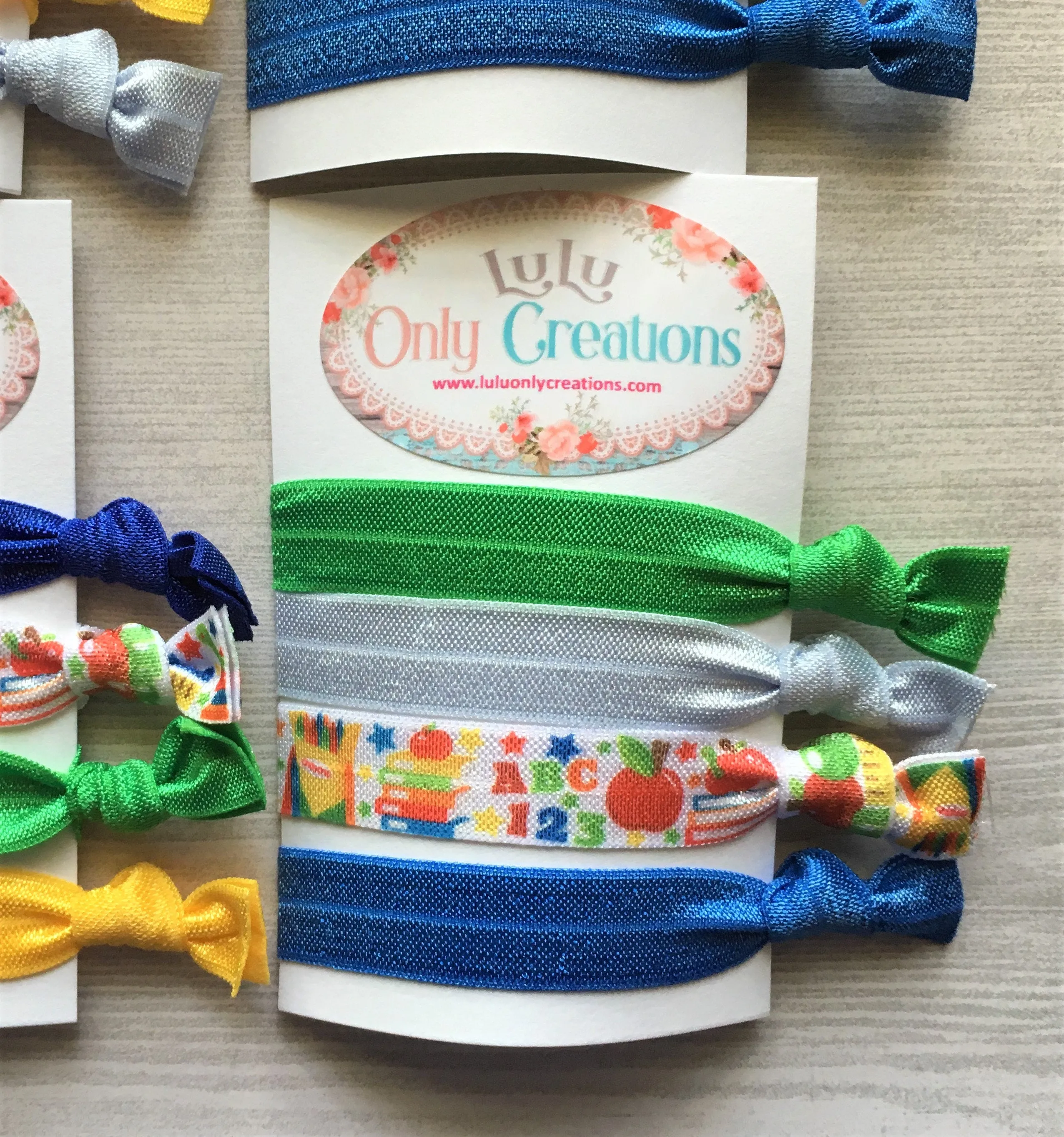 School Themed Hair Ties