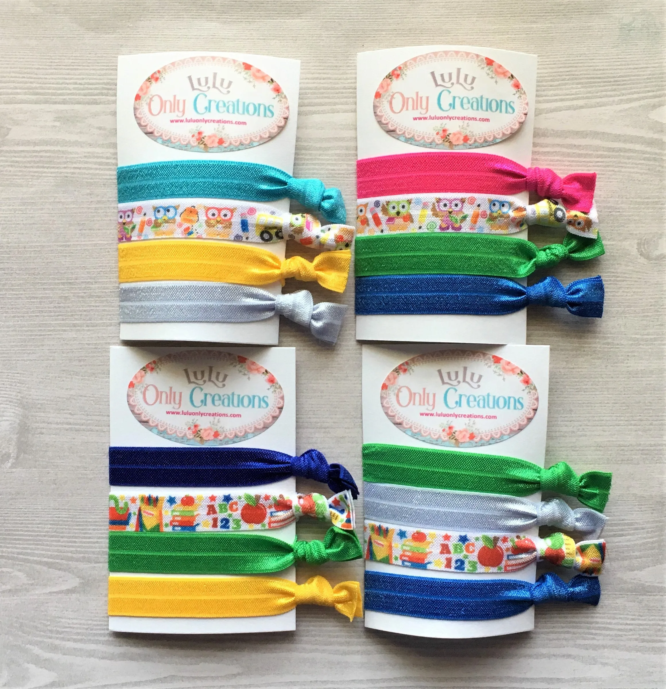 School Themed Hair Ties