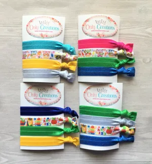 School Themed Hair Ties
