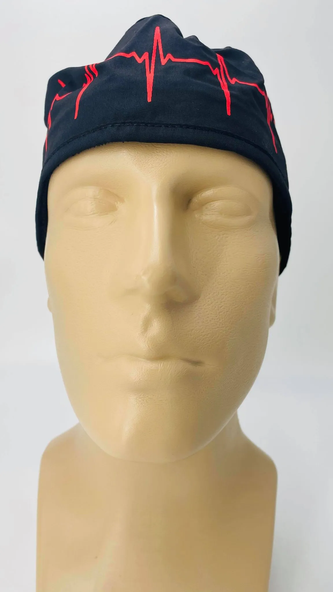 Scrub Cap Medical Surgeon Head Cover Surgical Hat Nurse Nursing Operating Room, Cardiologist EKG Heartbeat