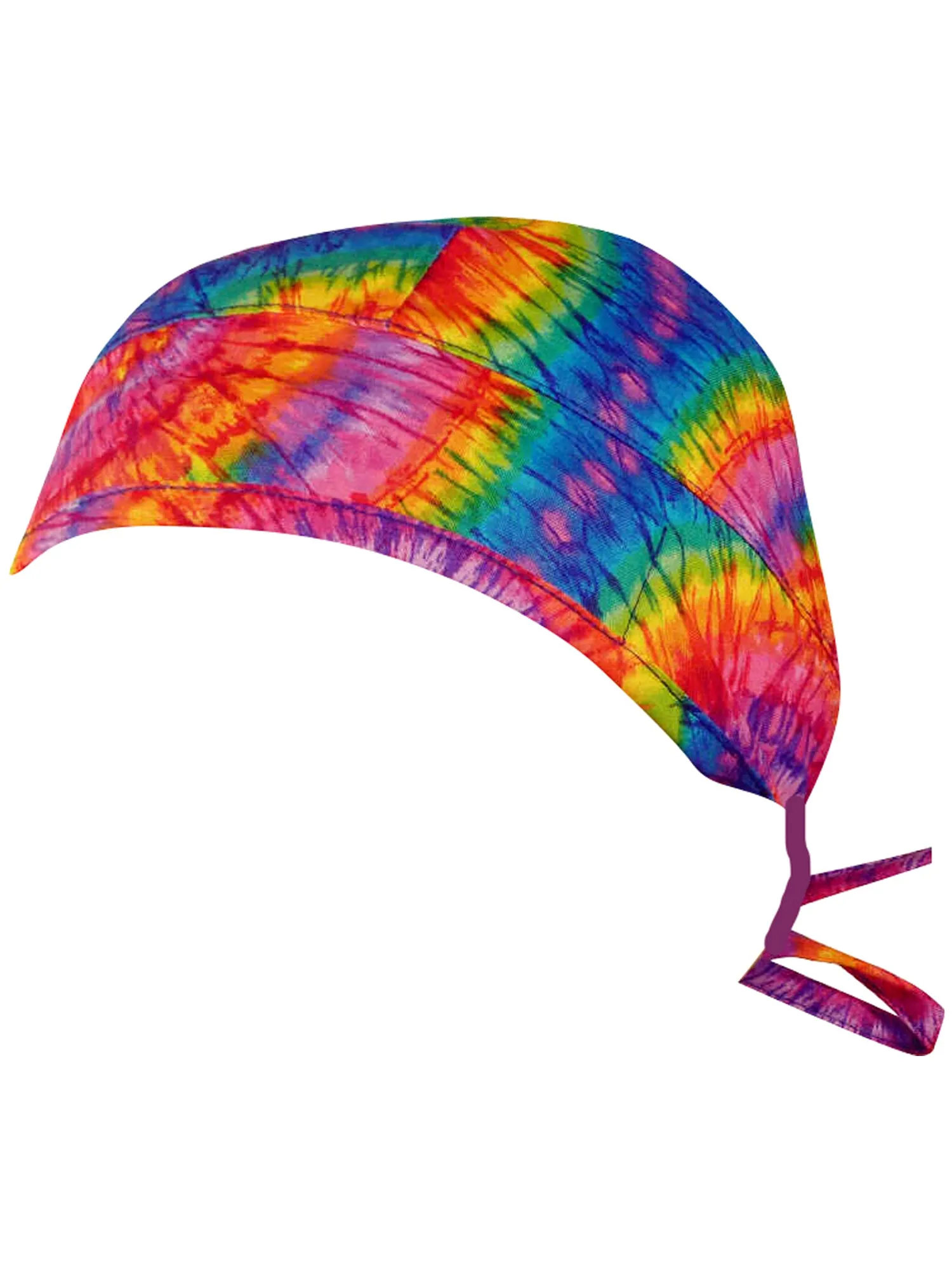 Scrub Cap Medical Surgeon Head Cover Surgical Hat Nurse Nursing Operating Room, Tie Dye Rainbow
