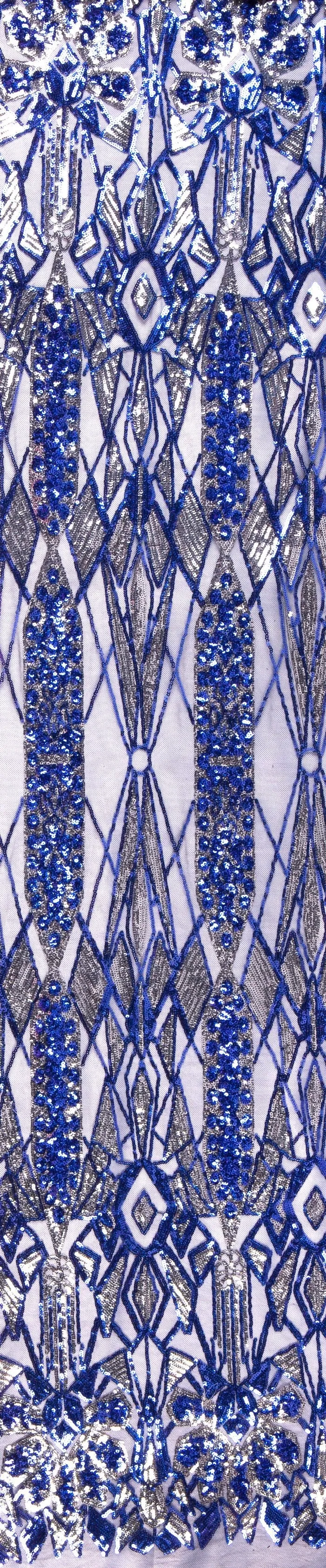 Sequin Fabric with Sharp Geometric Design