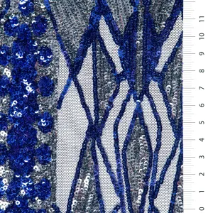 Sequin Fabric with Sharp Geometric Design