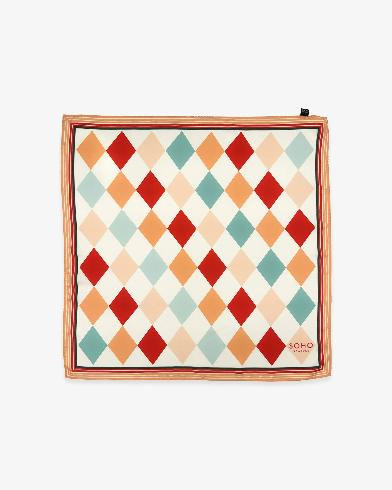 Silk 1950's Neckerchief - Diamonds