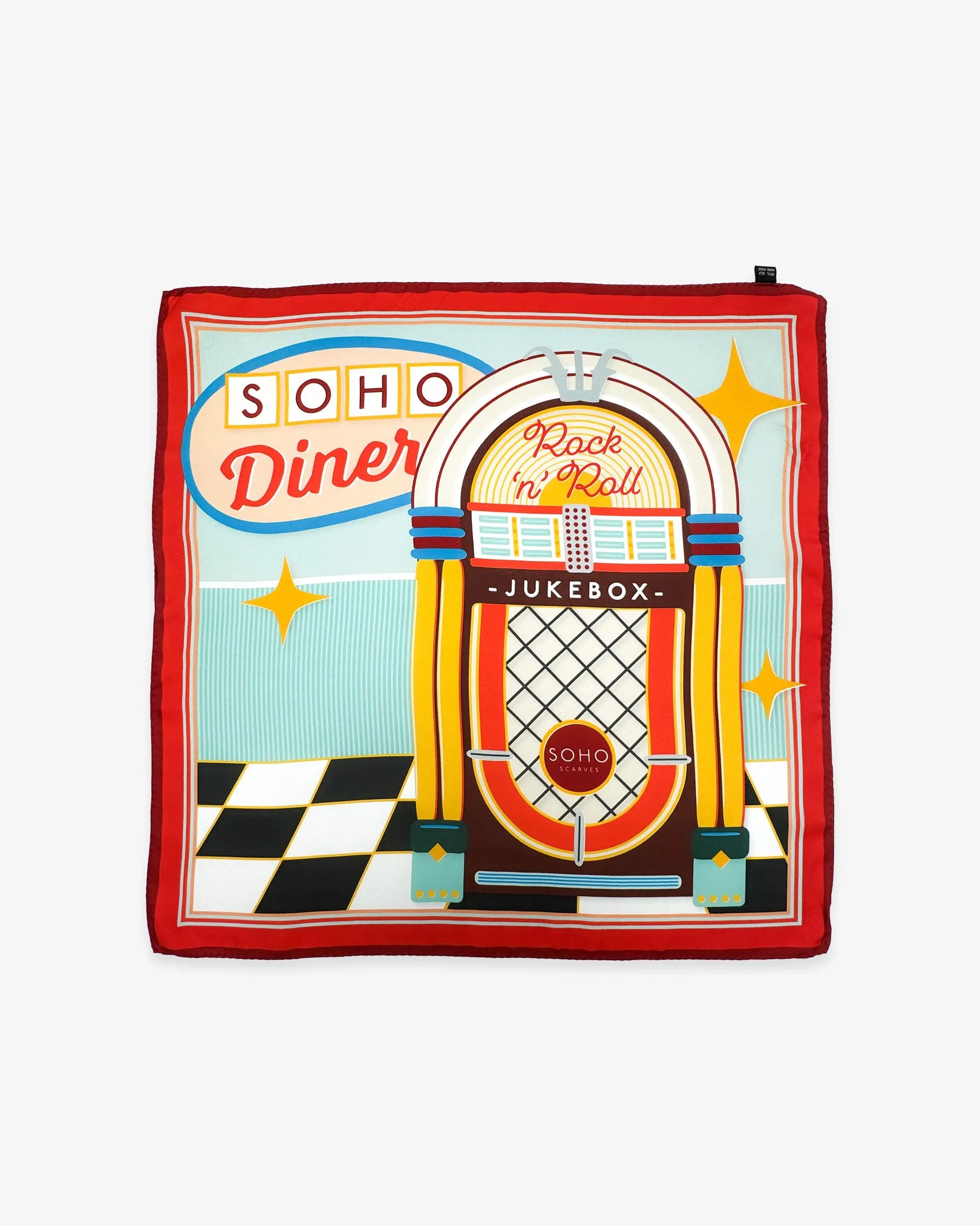 Silk 1950's Neckerchief - Jukebox 2