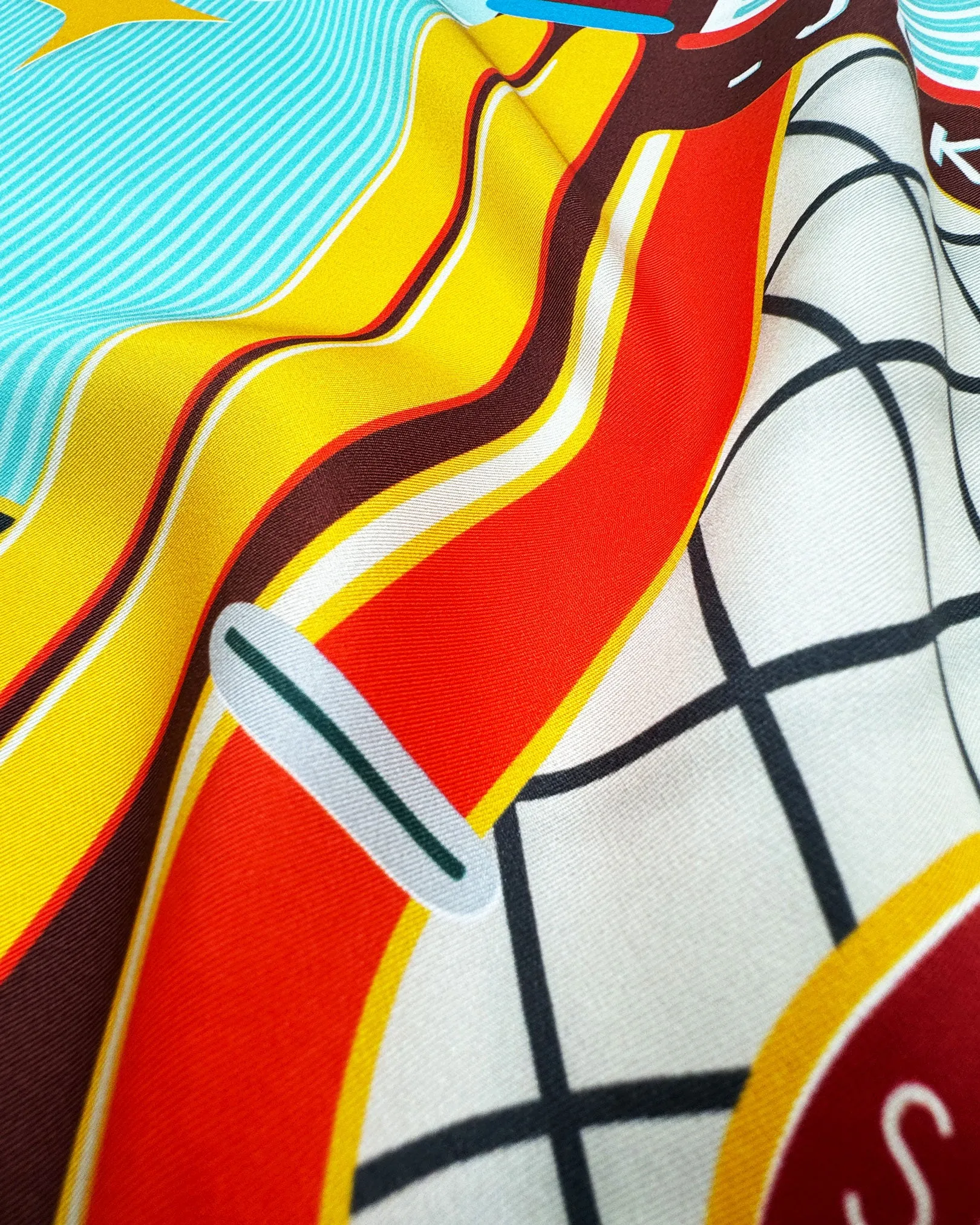Silk 1950's Neckerchief - Jukebox 2