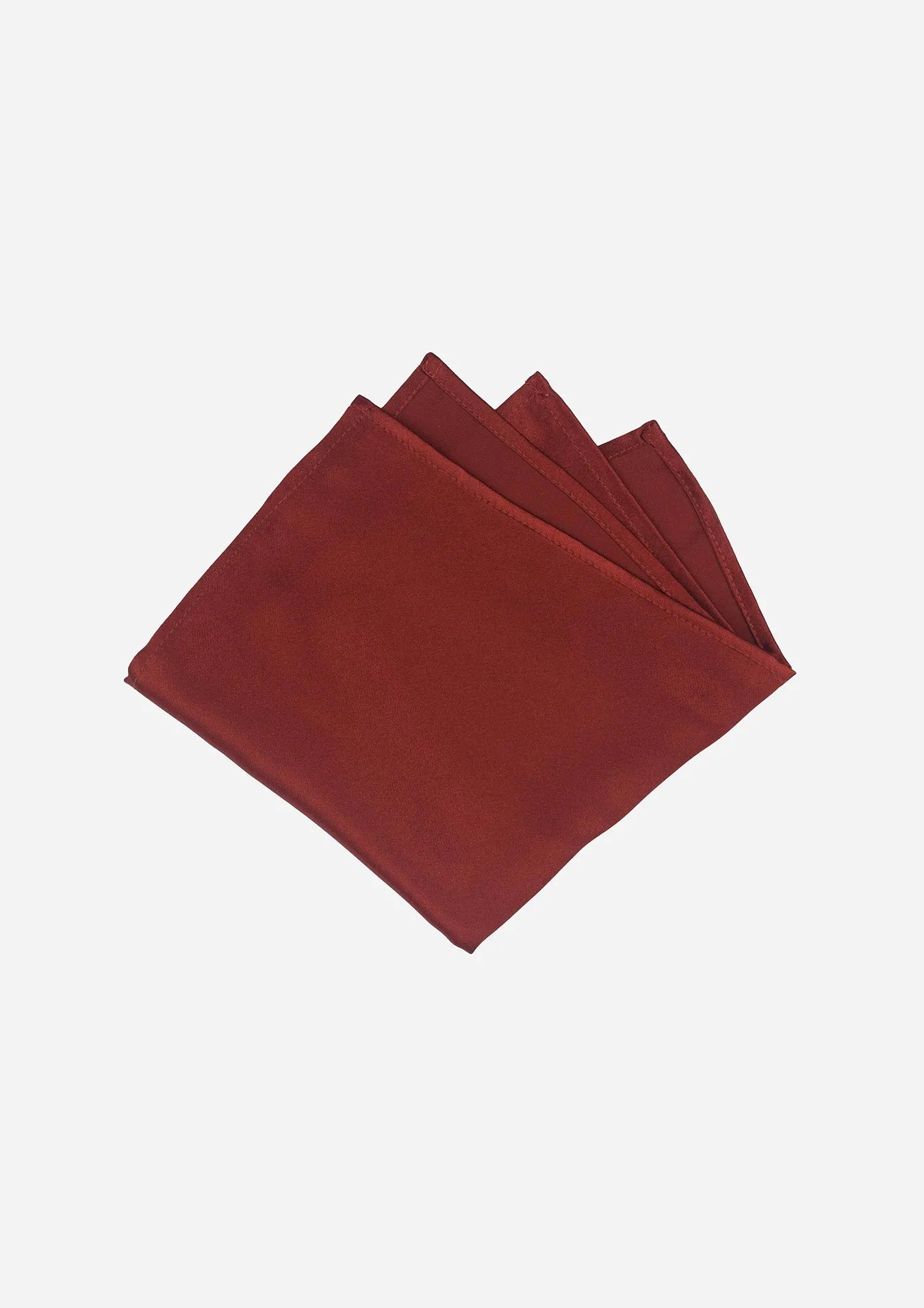 Silk Satin Garnet Red Pocket Square