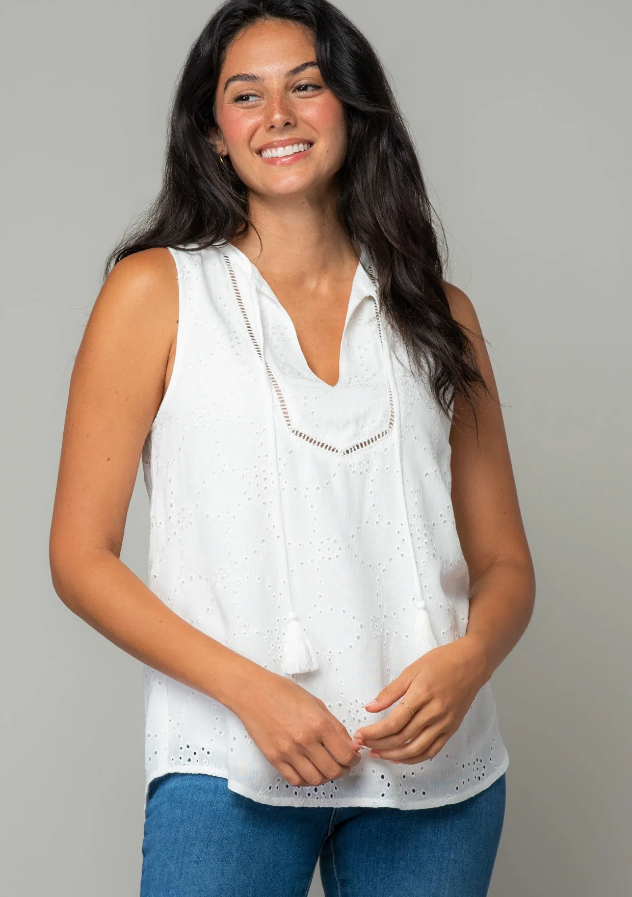Simi Eyelet Tank Top