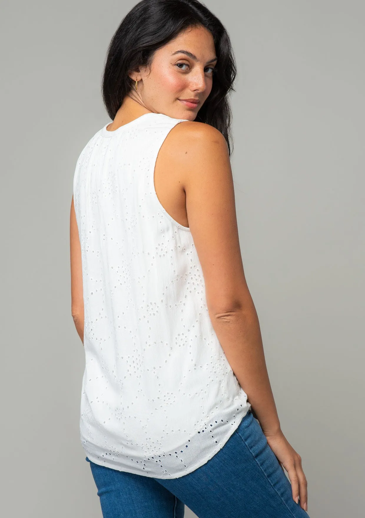 Simi Eyelet Tank Top