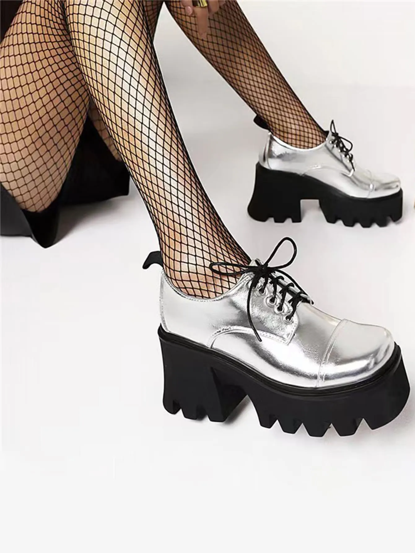 Solid Fishnet Tights - Black