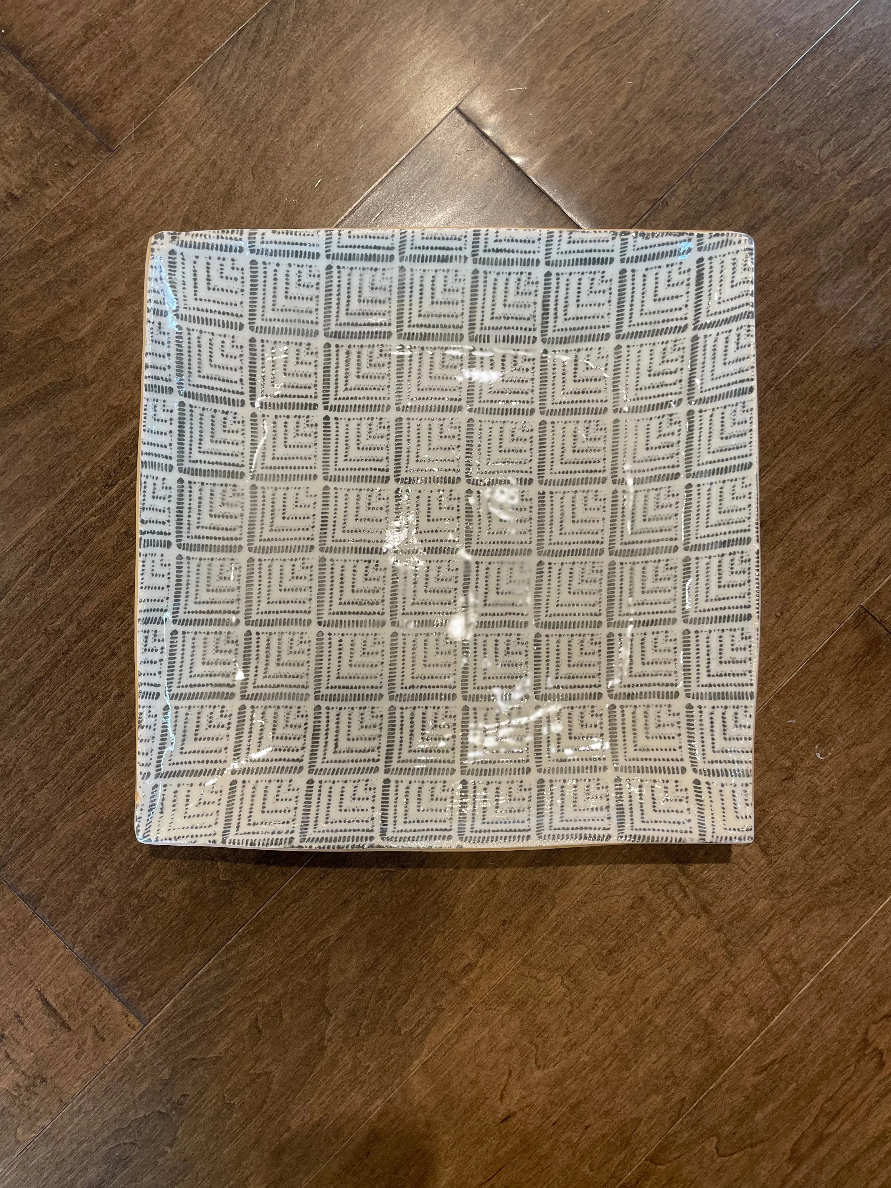 Square Tray 13 inch Deco Charcoal