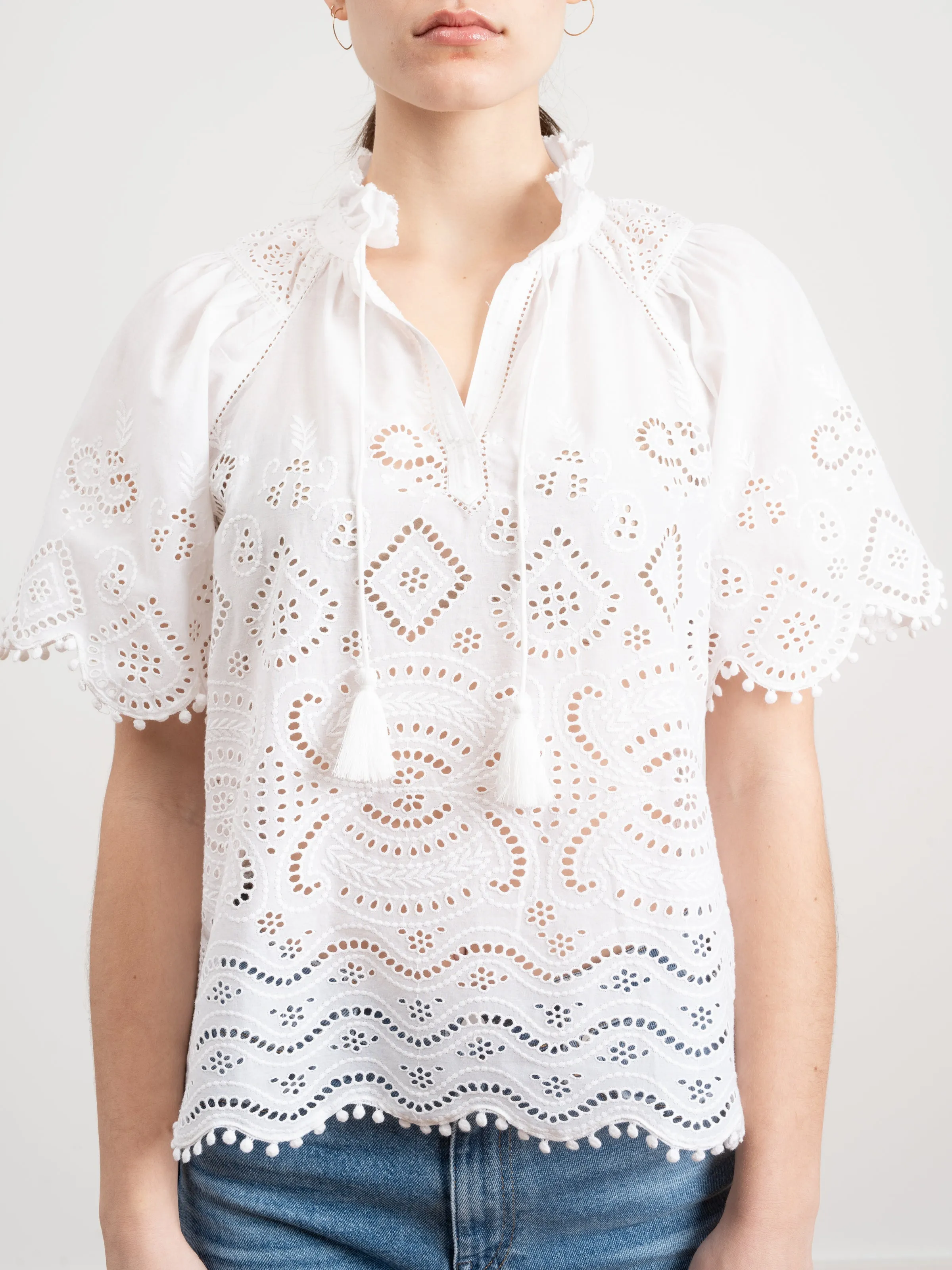 s/s top - white