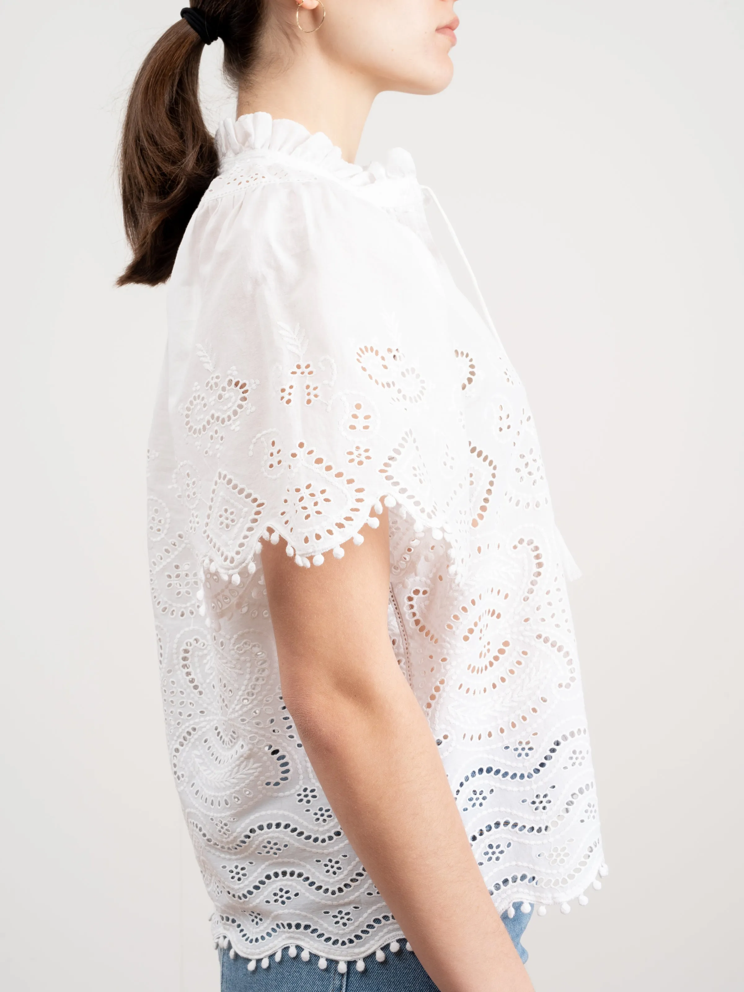 s/s top - white