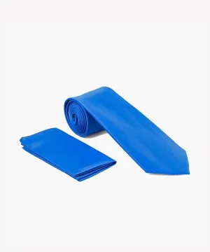 Stacy Adams Solid Tie and Handkerchief - Royal Blue