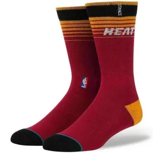 Stance NBA Arena Logo Miami Heat Basketball Socks - Red/Yellow