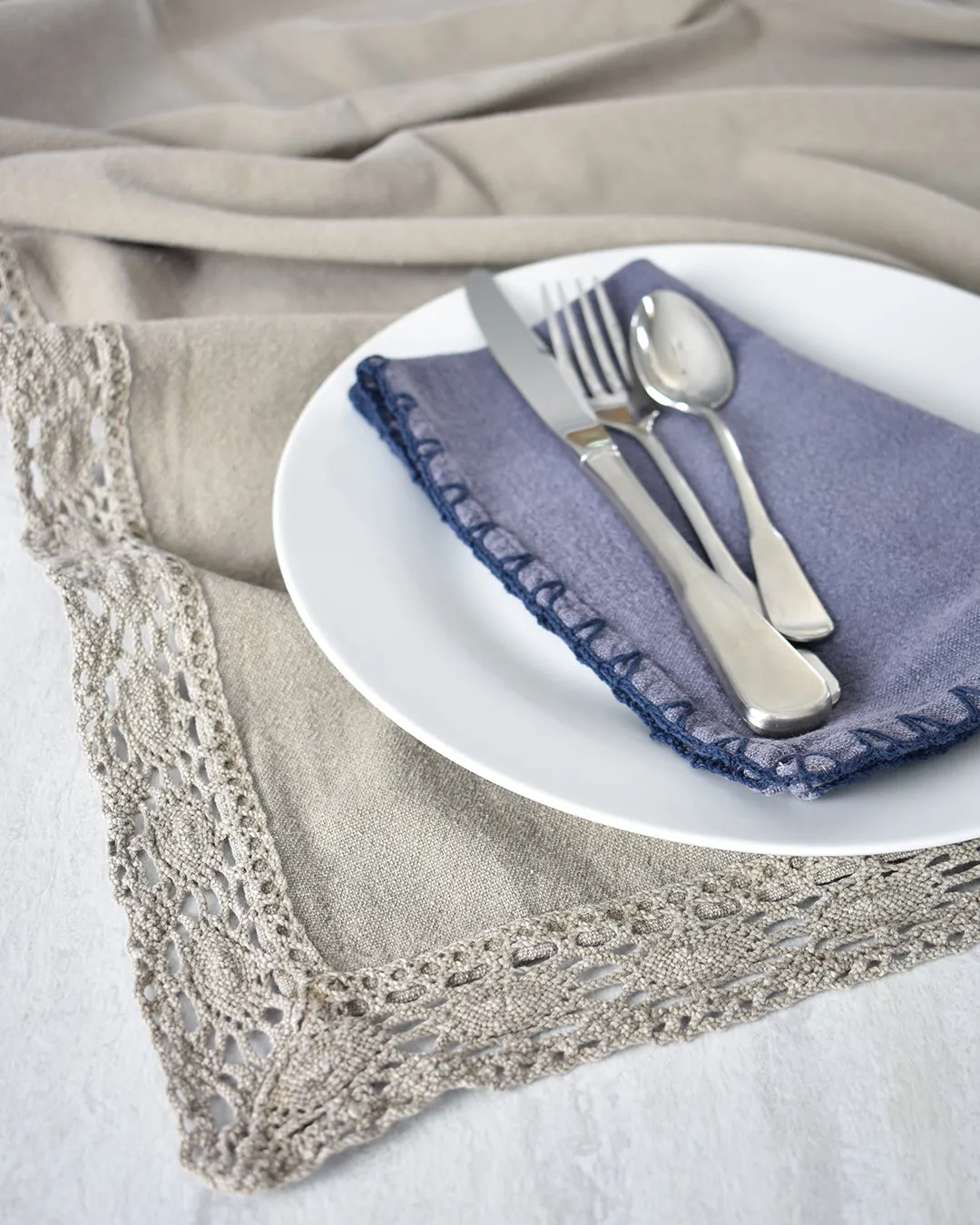 Stitch Hem Washed Cotton Napkin