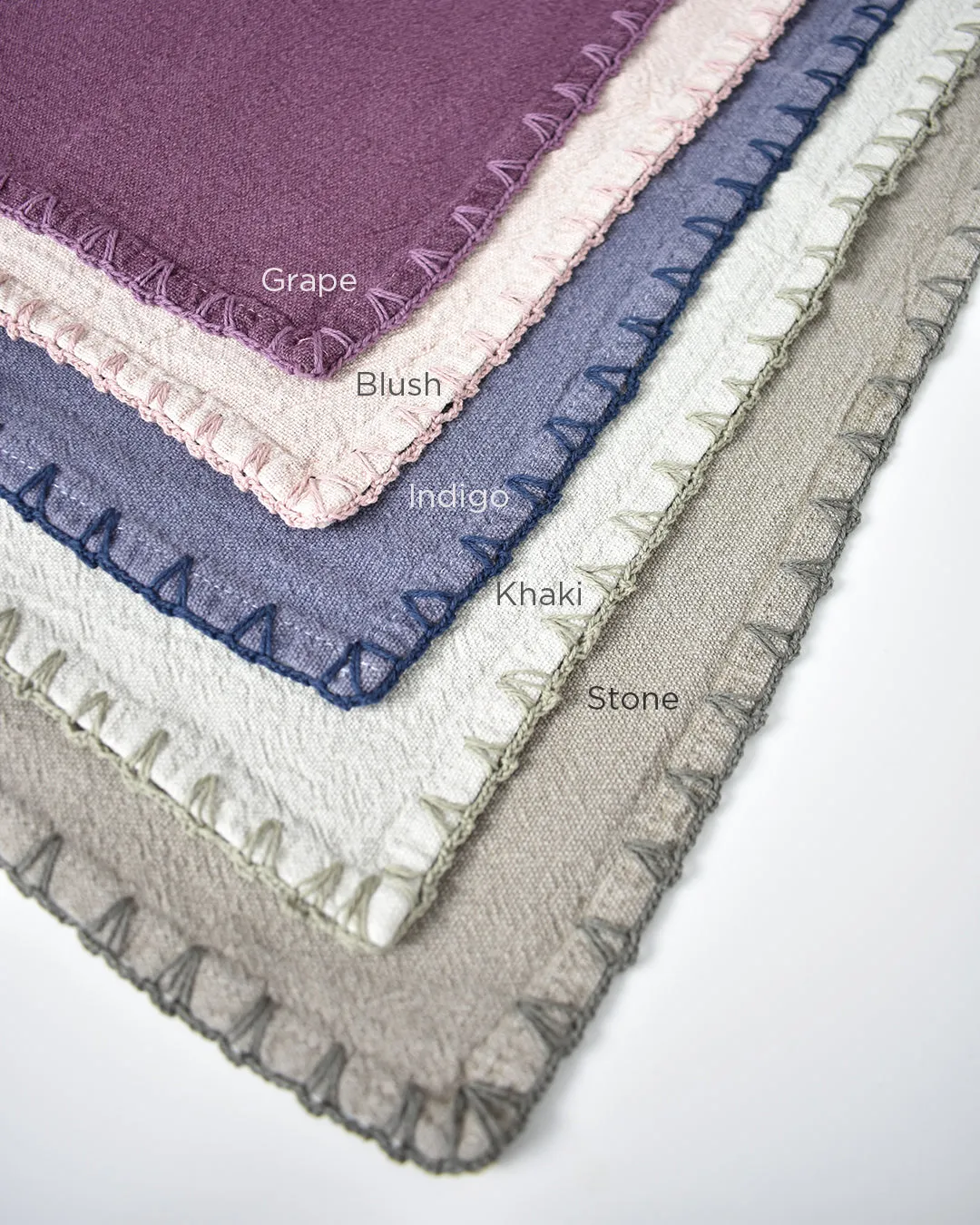 Stitch Hem Washed Cotton Napkin