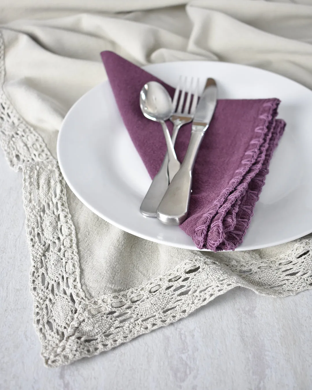 Stitch Hem Washed Cotton Napkin