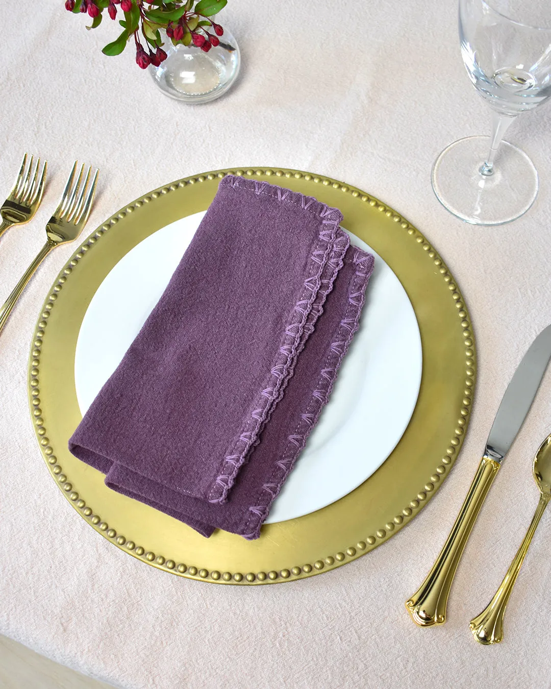 Stitch Hem Washed Cotton Napkin