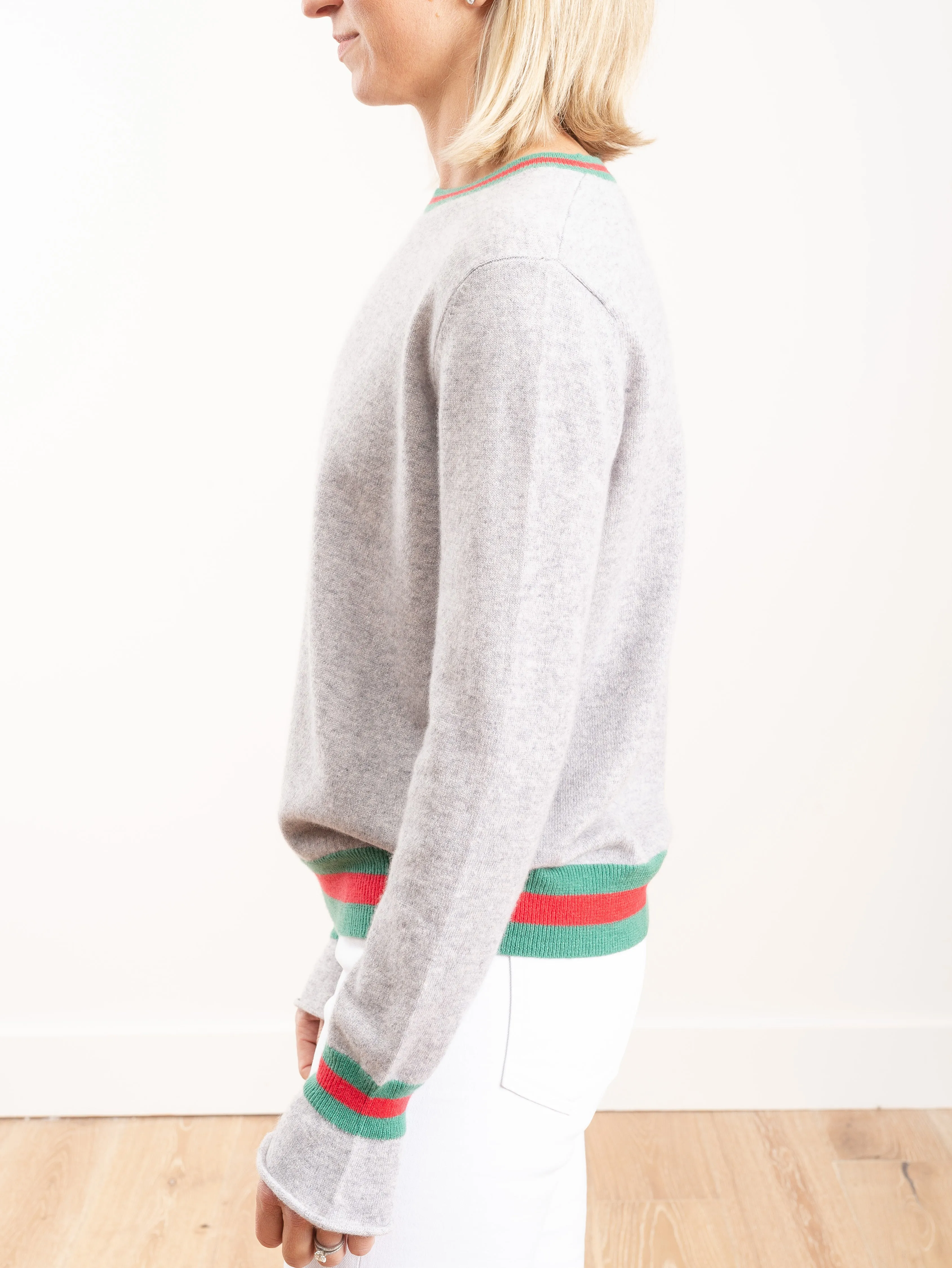 striped crewneck pullover