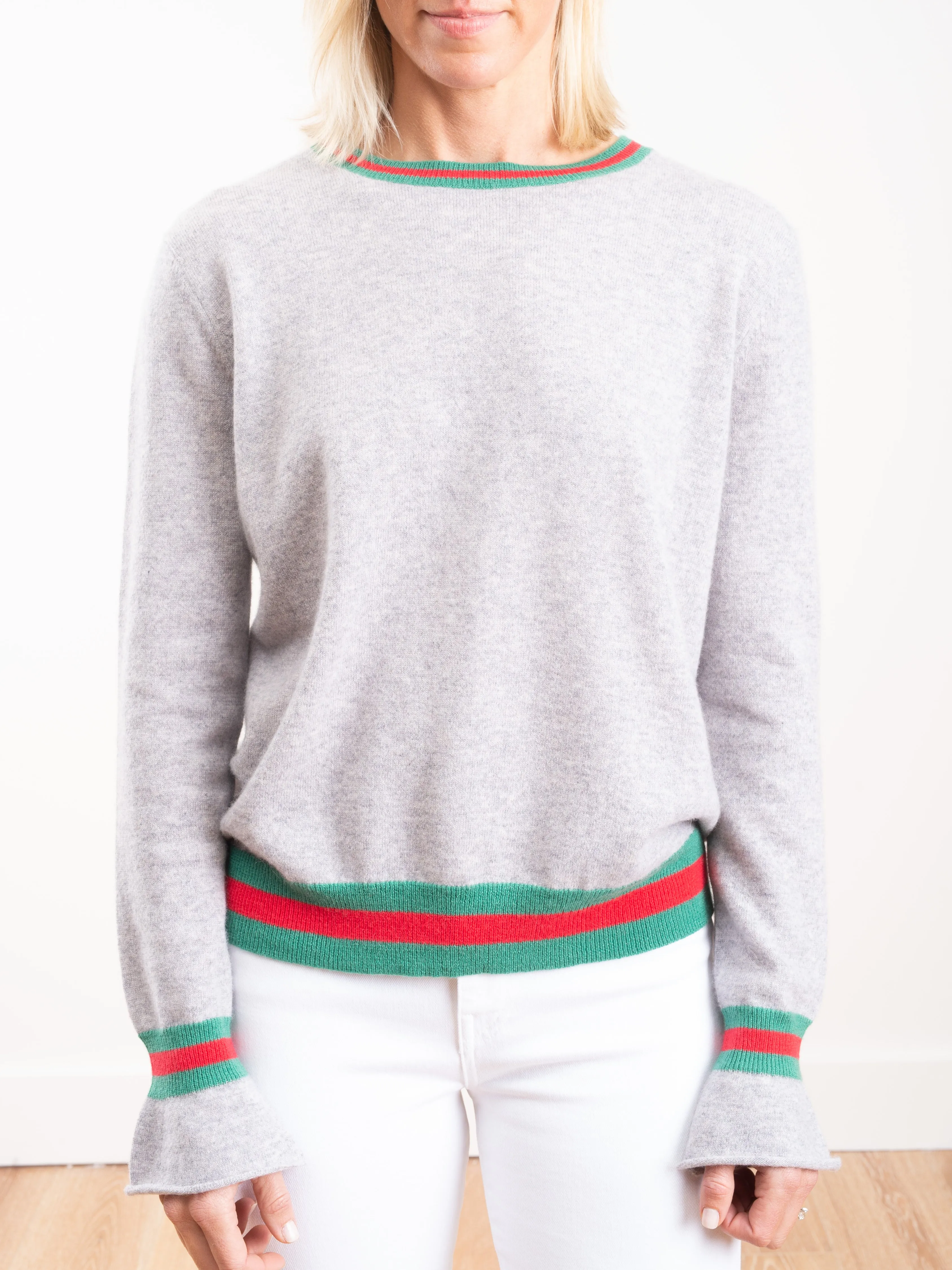 striped crewneck pullover