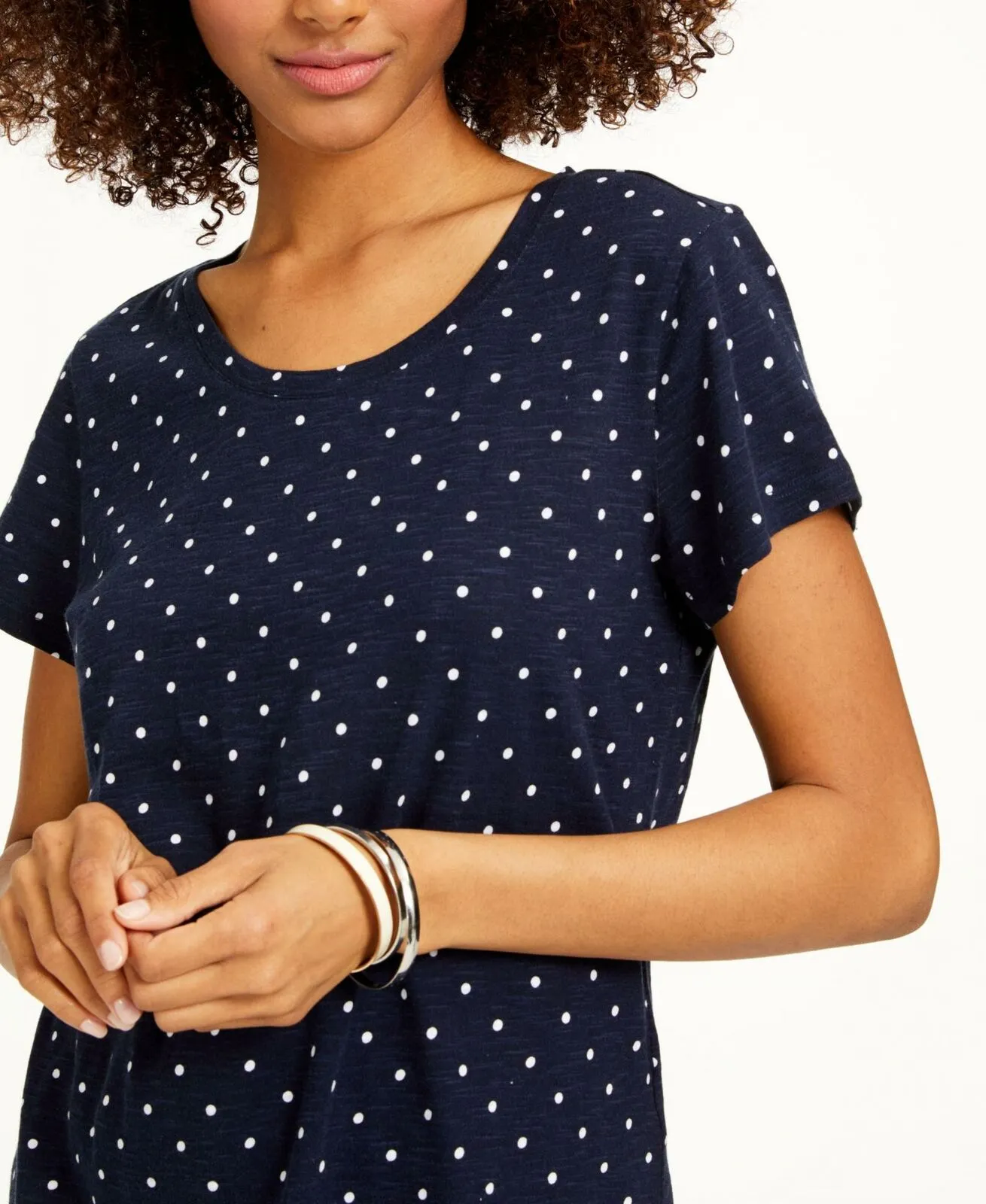 Style & Co. Women's Scoop Neck Patterned T-Shirt
