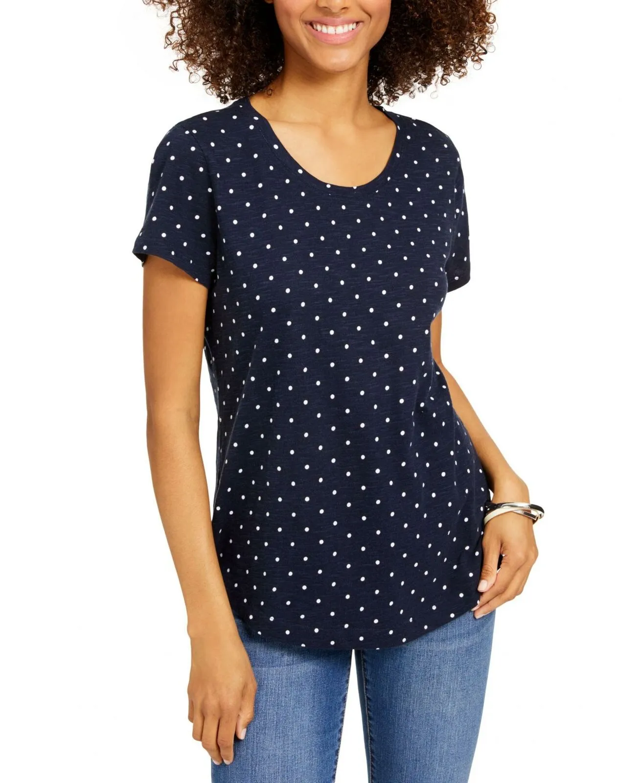 Style & Co. Women's Scoop Neck Patterned T-Shirt