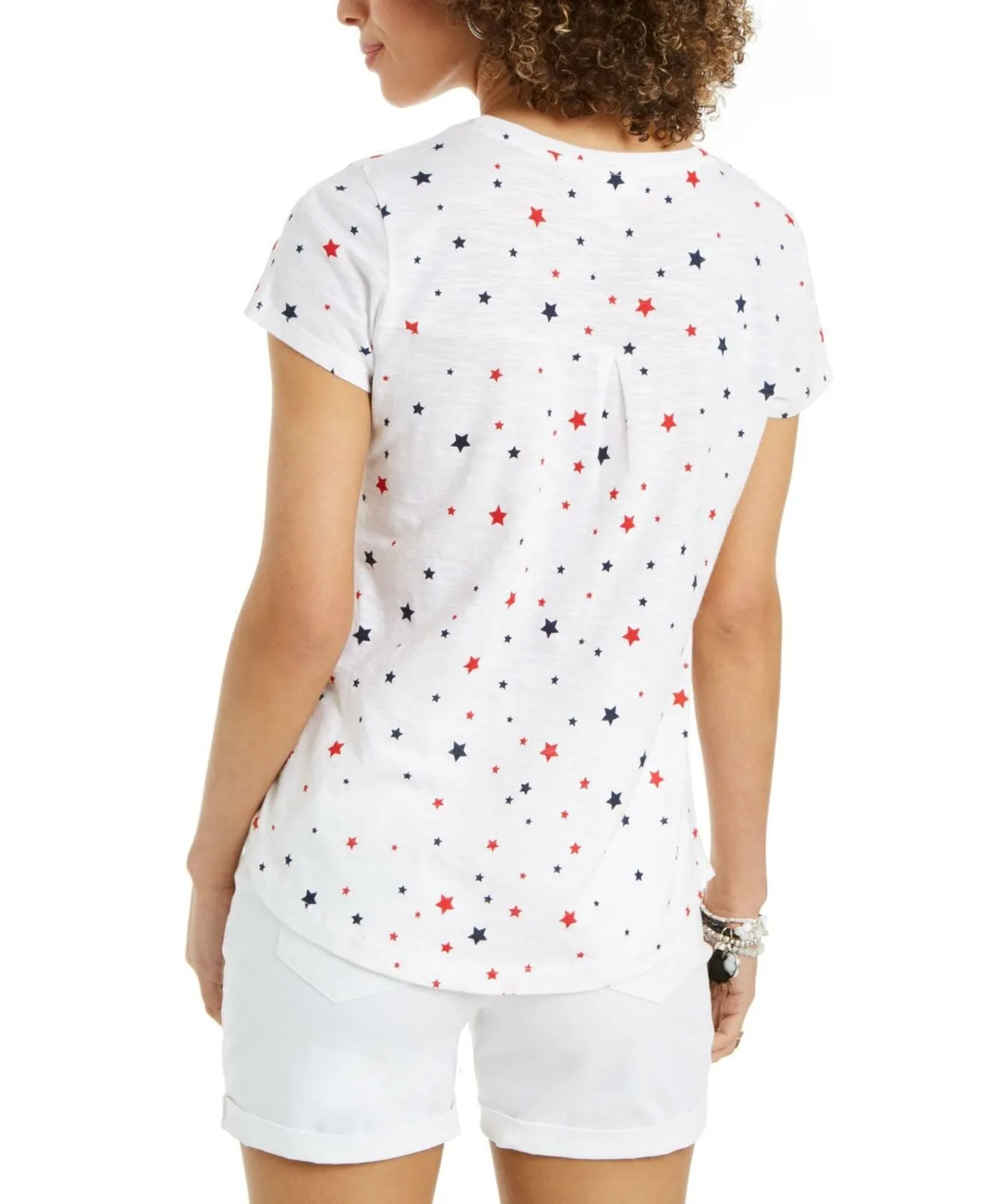 Style & Co. Women's Scoop Neck Patterned T-Shirt