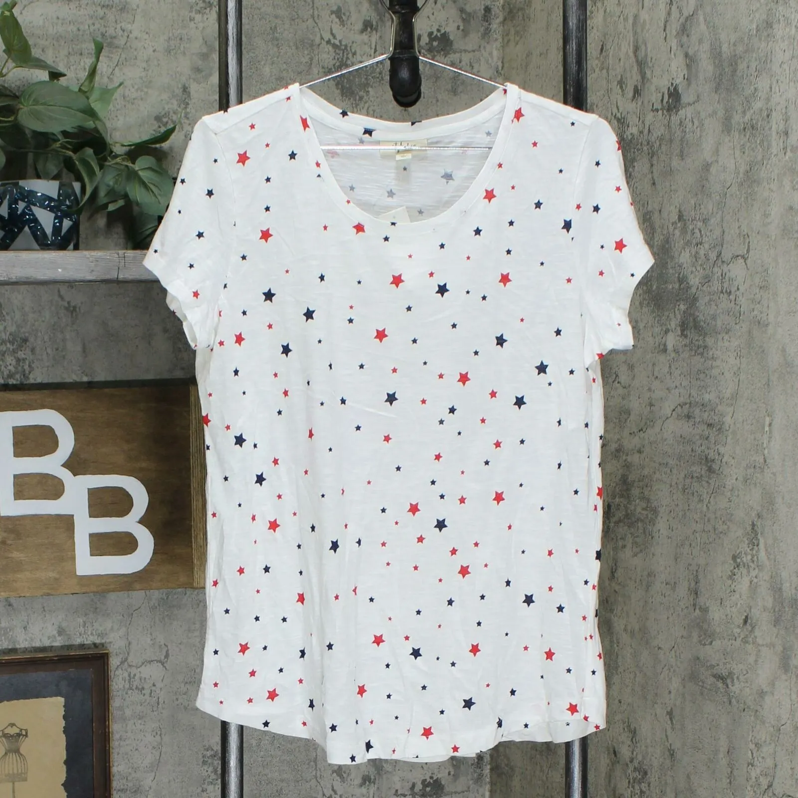 Style & Co. Women's Scoop Neck Patterned T-Shirt
