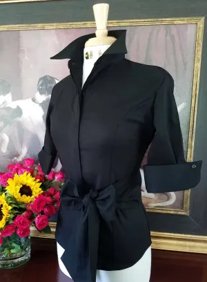 SUMMER RIDE SHIRT IN BLACK WITH SASH