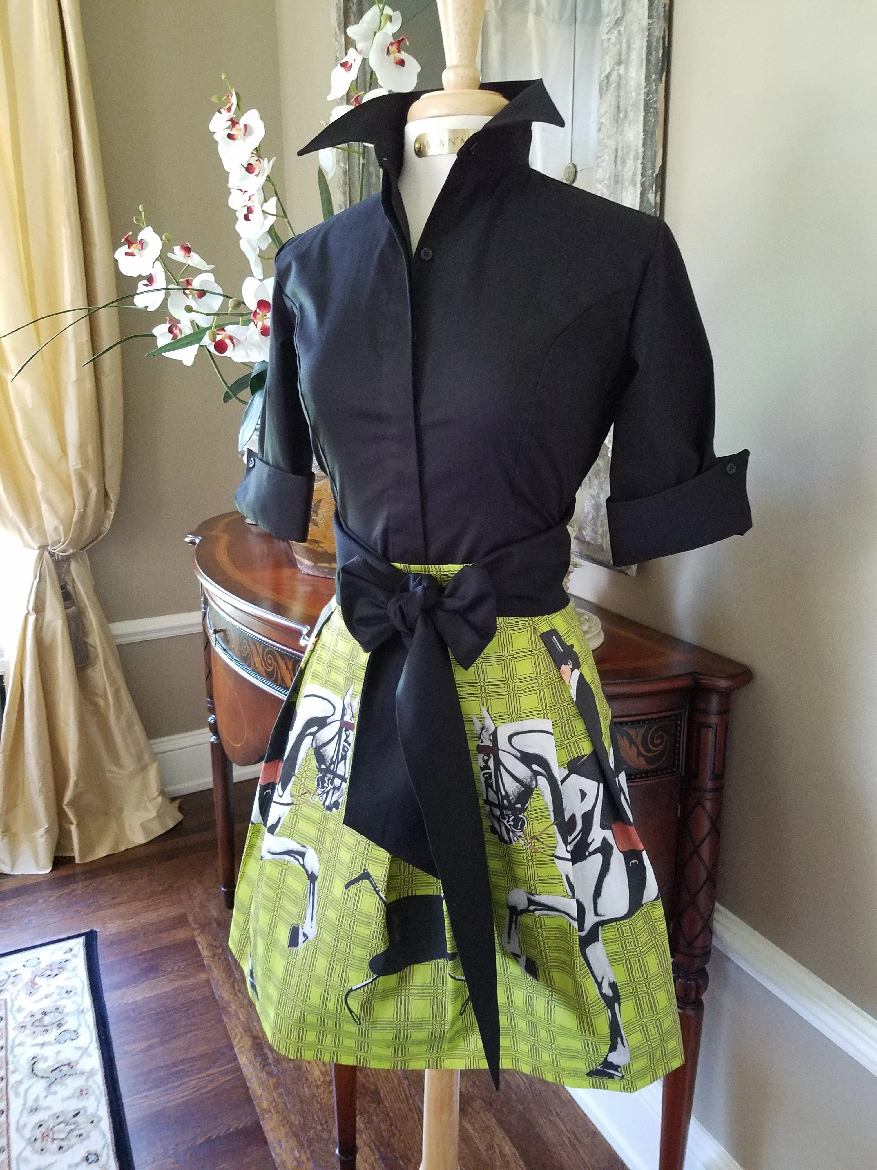 SUMMER RIDE SHIRT IN BLACK WITH SASH