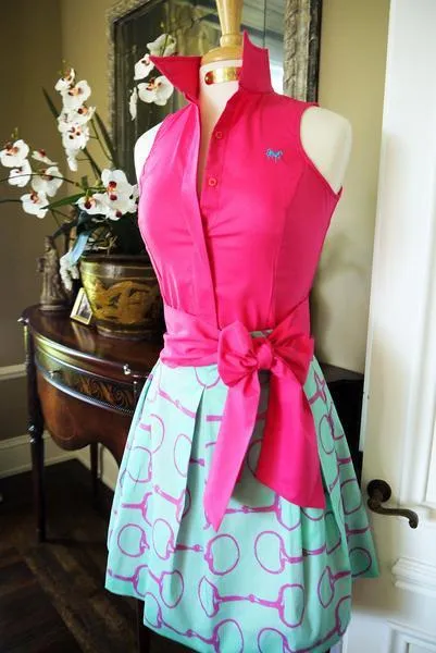 SUMMER RIDE SHIRT WITH SASH IN FUCHSIA