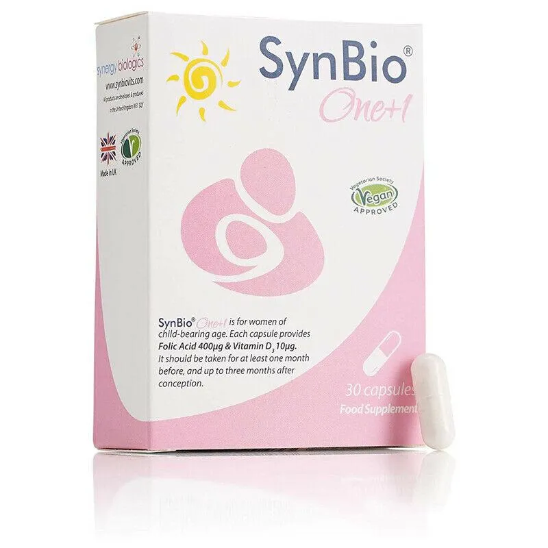 Synbio One 1 Vitamin D3 Folic Acid x 30 Capsules