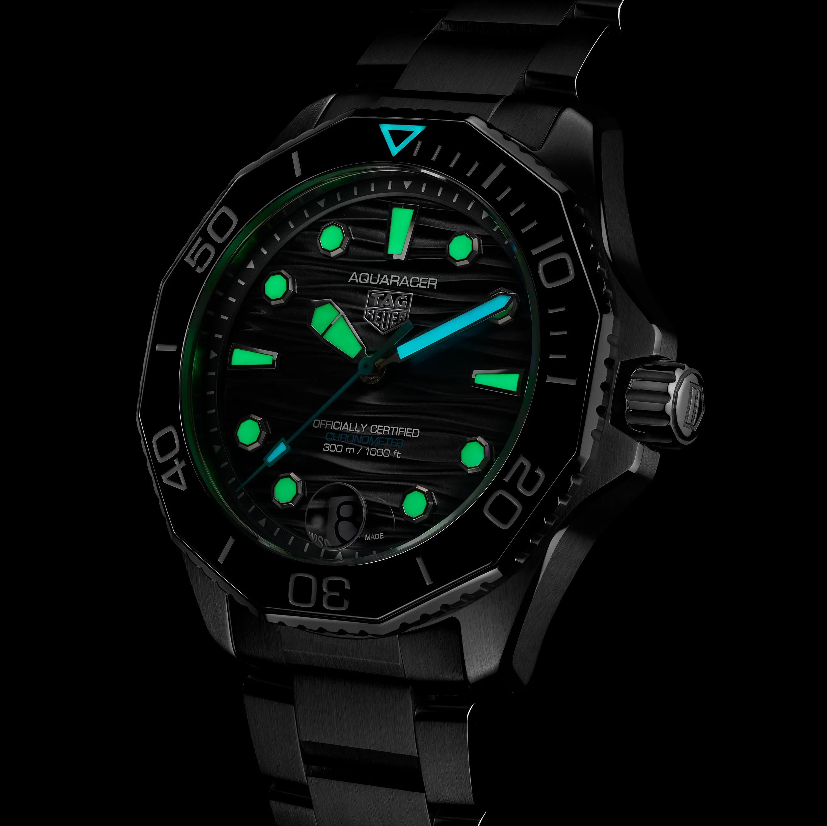 TAG Heuer Aquaracer Professional 300 Date Watch with Black Dial