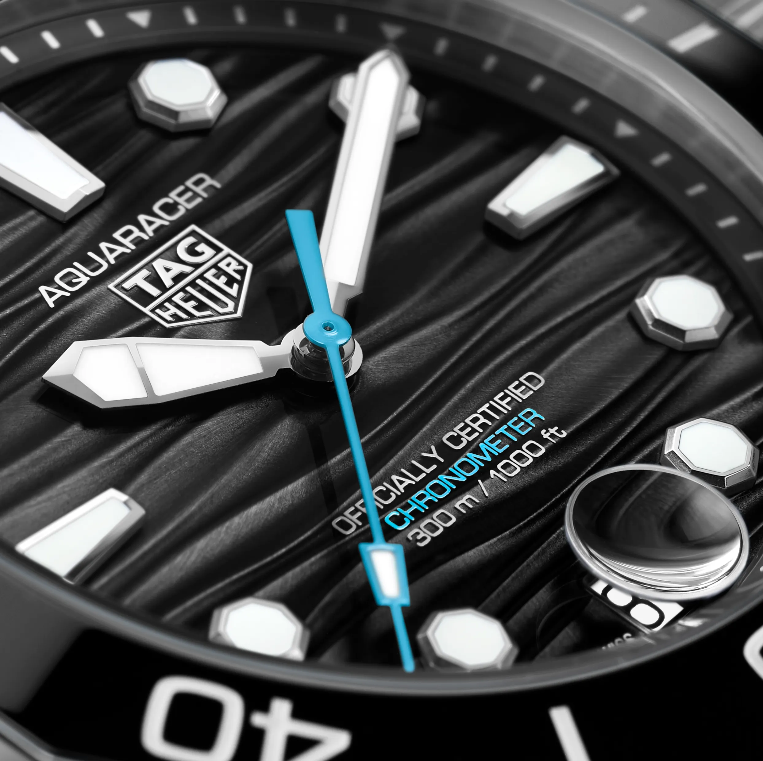 TAG Heuer Aquaracer Professional 300 Date Watch with Black Rubber Strap