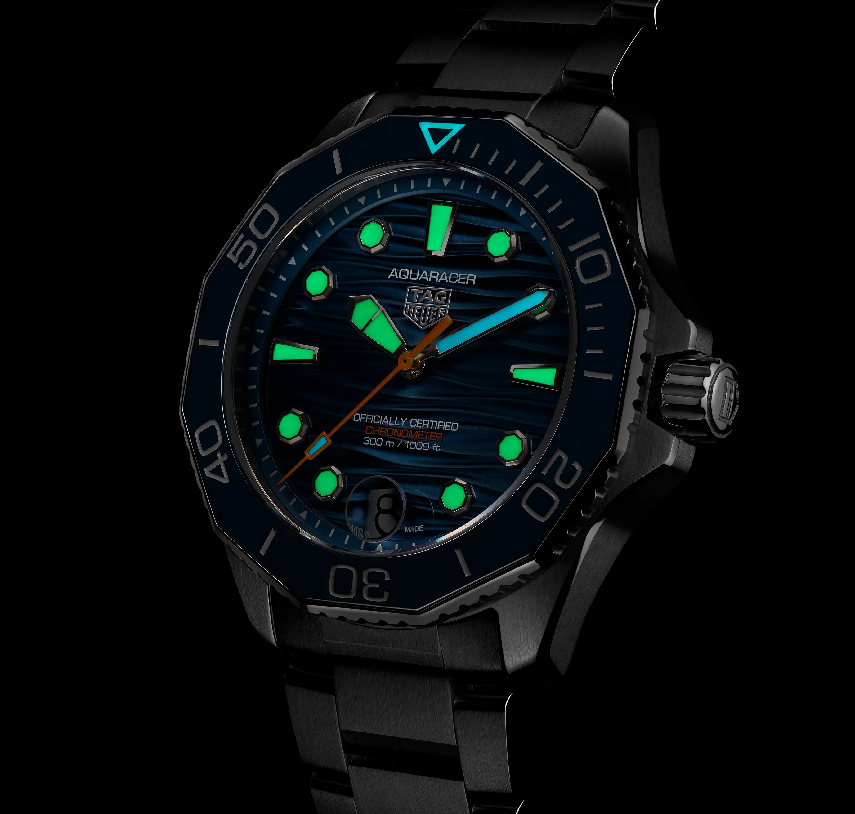 TAG Heuer Aquaracer Professional 300 Date Watch with Blue Dial