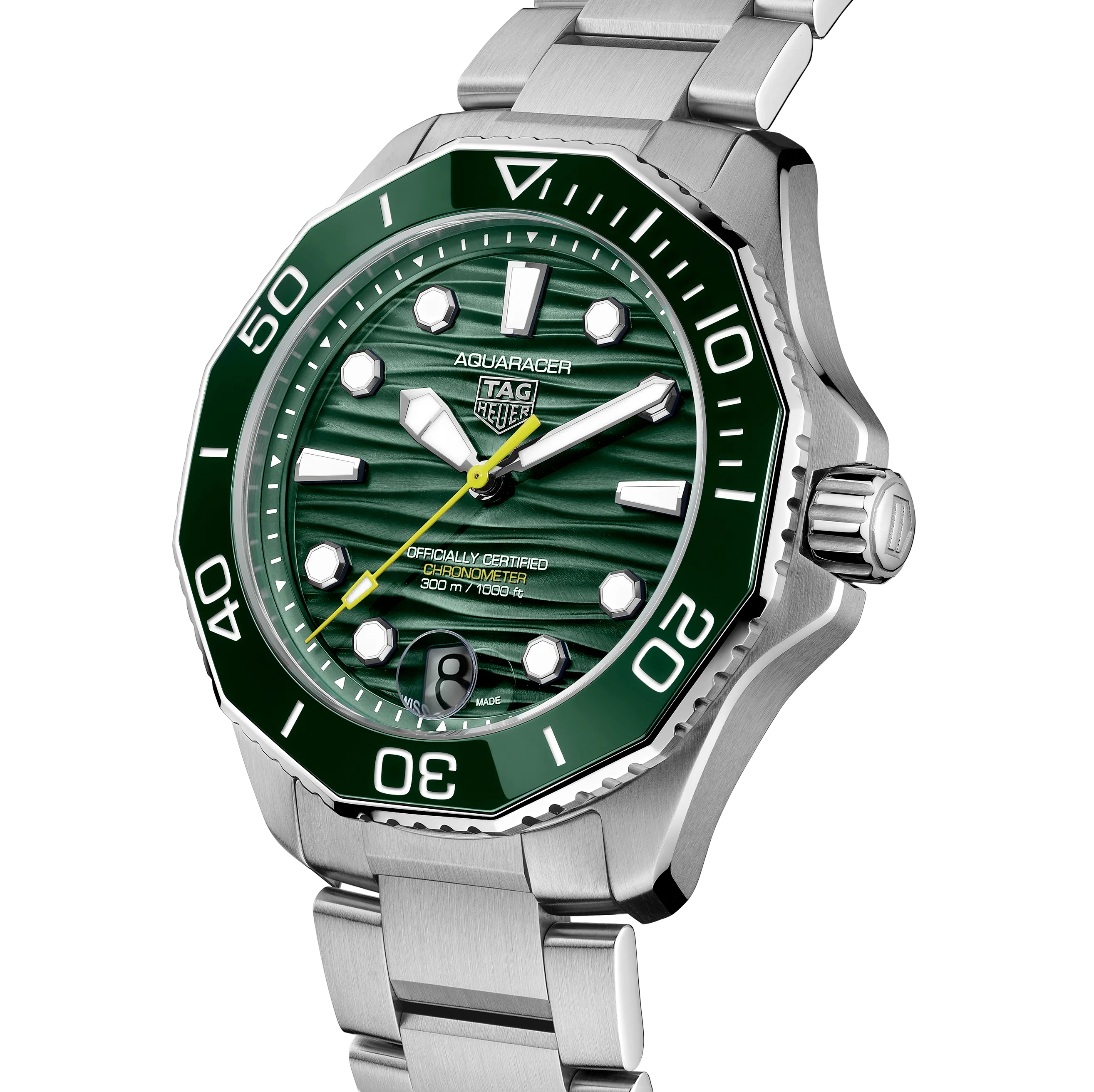 TAG Heuer Aquaracer Professional 300 Date Watch with Green Dial