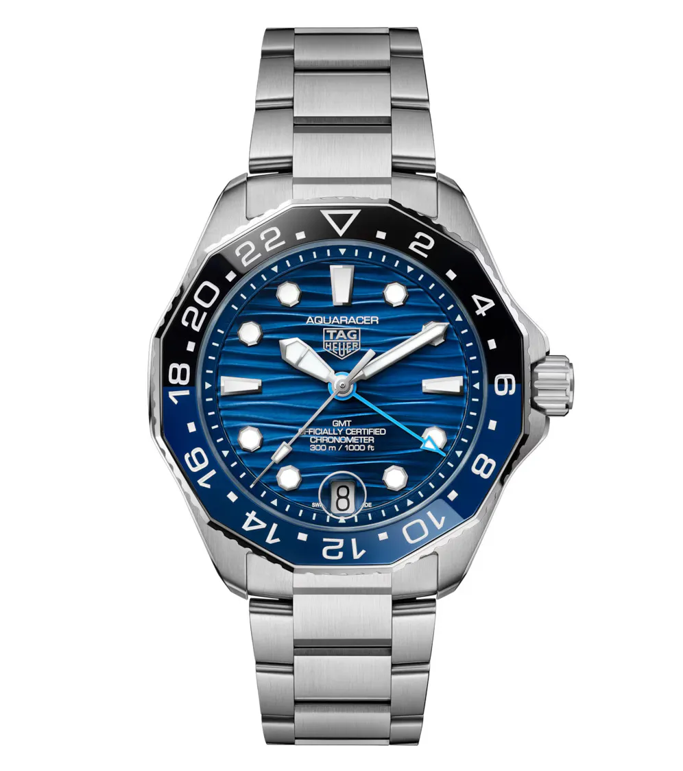 TAG Heuer Aquaracer Professional 300 GMT Watch with Blue Dial