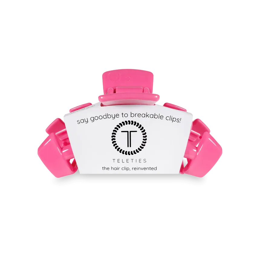 TELETIES | Classic Medium Hair Clip {Paradise Pink}