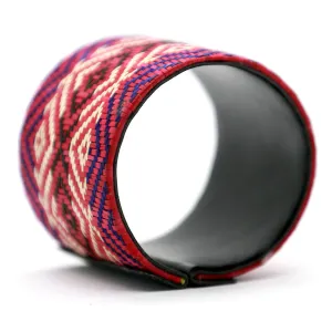 Terra: Red Patterned Sugar Cane Leaf Bracelet