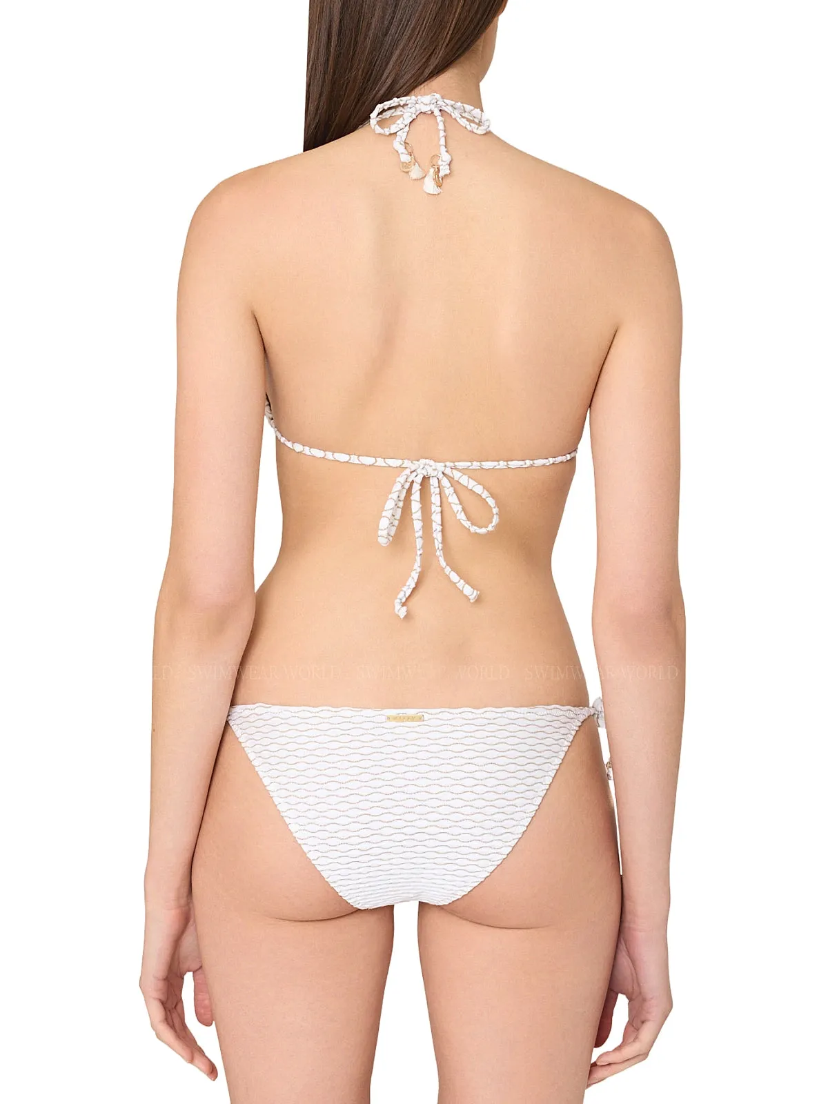 Textured Waves Triangle-Millie String Bikini ::RET