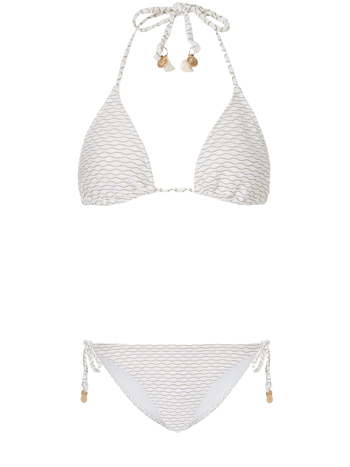 Textured Waves Triangle-Millie String Bikini ::RET