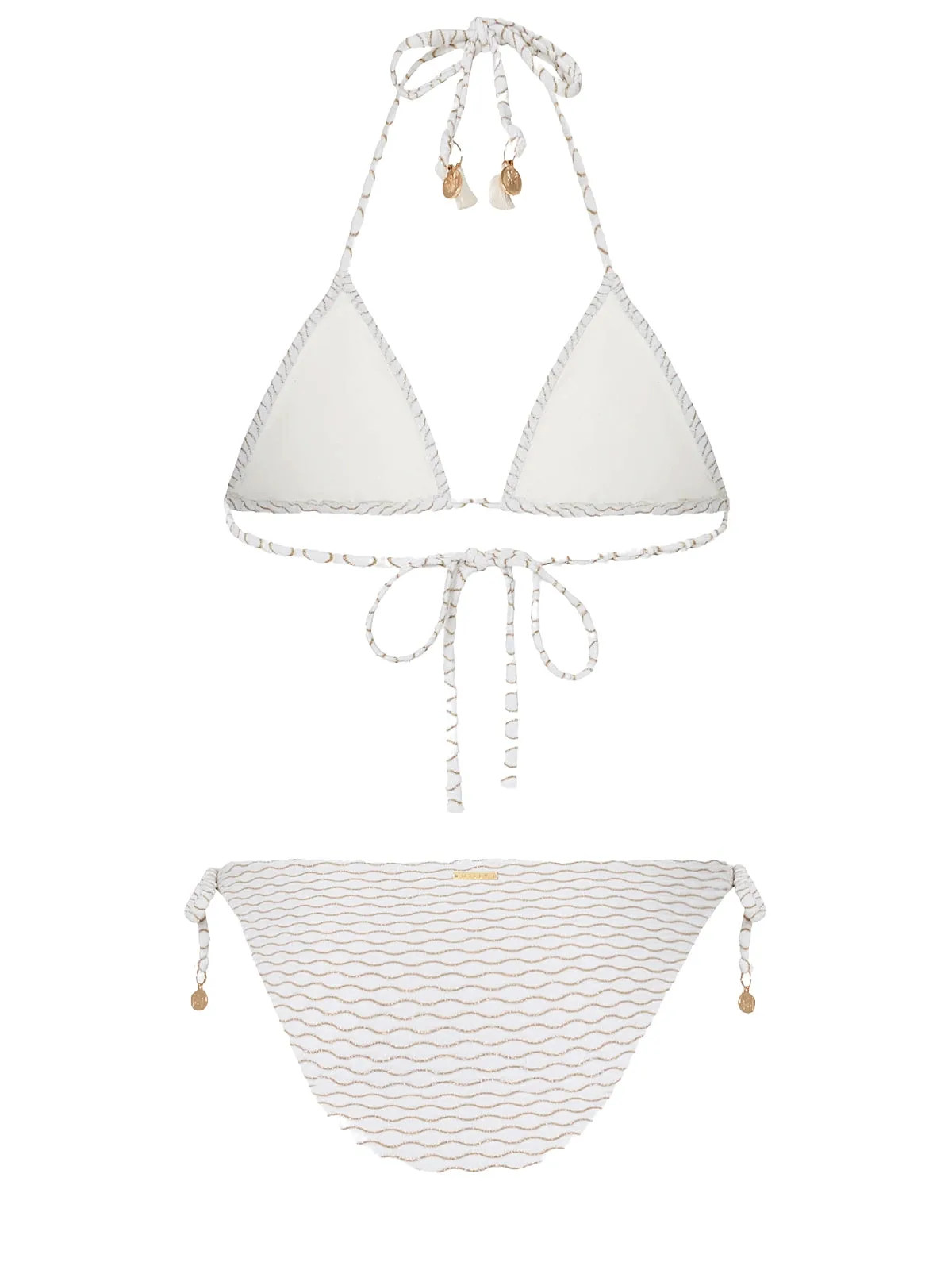 Textured Waves Triangle-Millie String Bikini ::RET