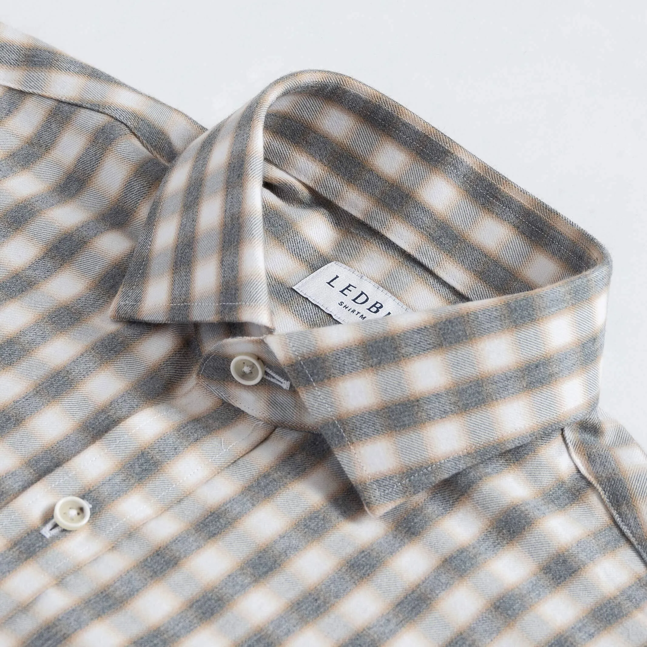 The Grey Heather Levine Brushed Cotton Custom Shirt