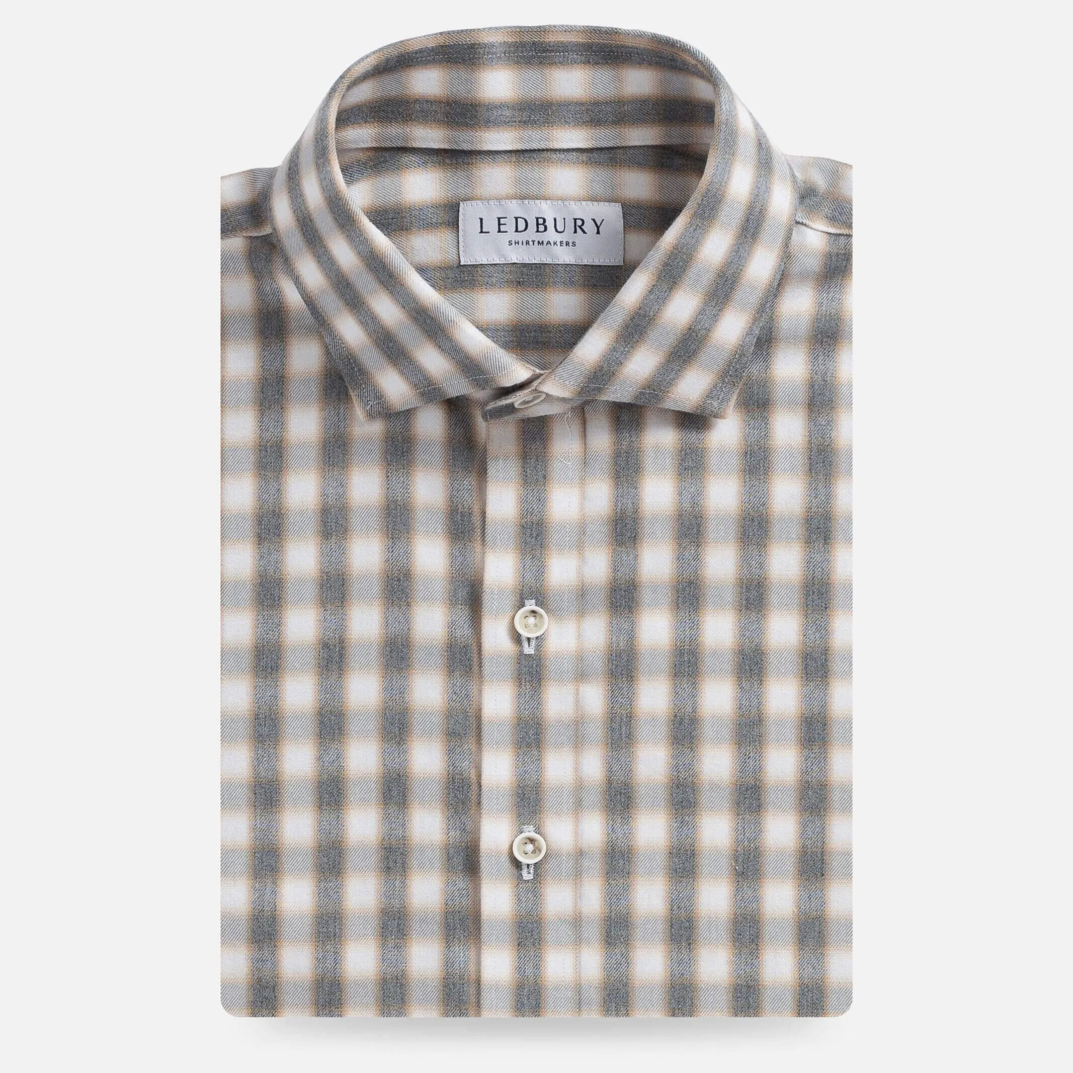 The Grey Heather Levine Brushed Cotton Custom Shirt